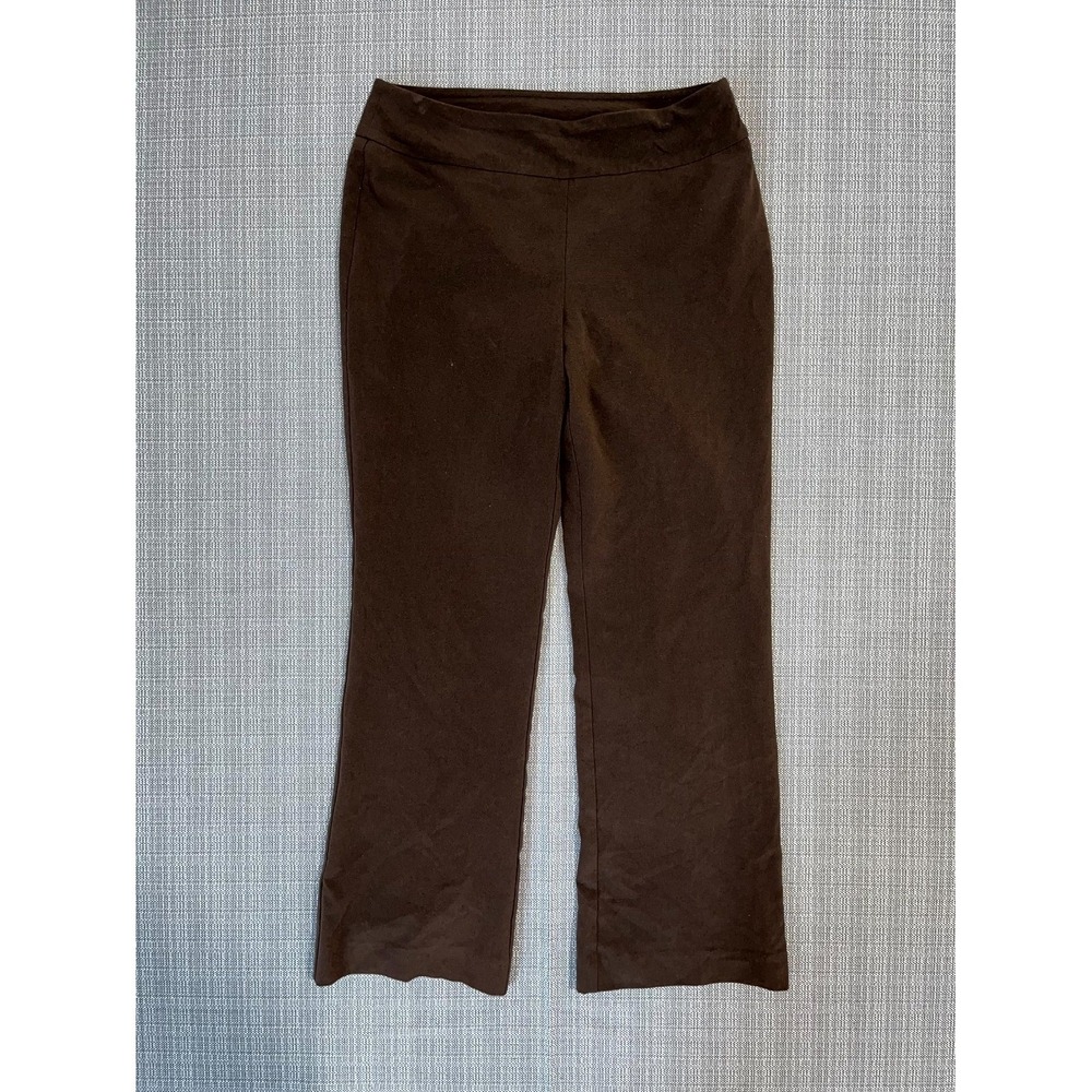Donna Ricco Leggings Womens 6 Brown Stretch Straight Leg Yoga Run Active‎ Wear